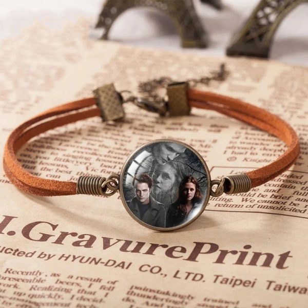 Twilight movie leather bracelet handmade for women