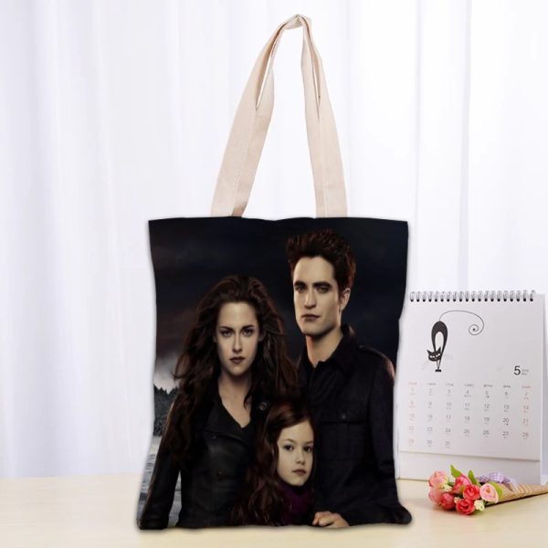 Twilight TV canvas tote bag for fans, reusable and eco-friendly