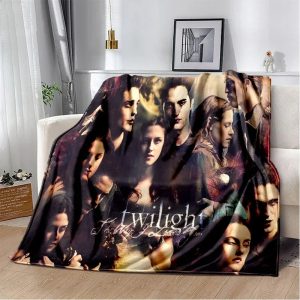Dark fantasy vampire and werewolf love blanket