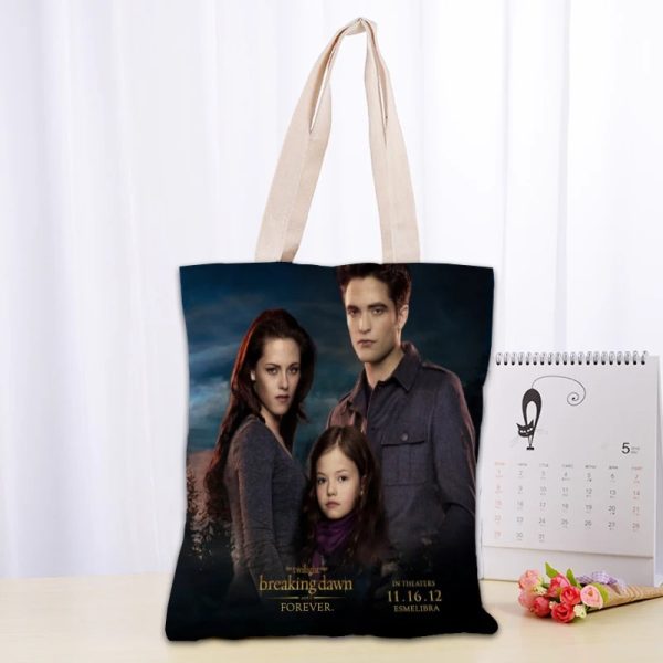 Twilight TV canvas tote bag for fans, reusable and eco-friendly
